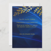 お祝いマツアルトフ金ゴールド葉カード サンキューカード (裏面)