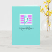 お祝いミュージックノート カード (黄色い花)