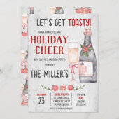 お祝いムード満載のホリデーパーティー クリスマス・パーティー 招待状 (正面/裏面)