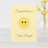 お祝いメッセージが輝く カード (黄色い花)