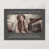 お祝いモダン写シンプル真 インビテーションポストカード (正面)