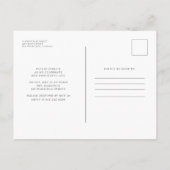 お祝いモダン写シンプル真 インビテーションポストカード (裏面)