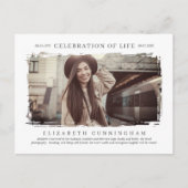 お祝いモダン写シンプル真 インビテーションポストカード (正面)