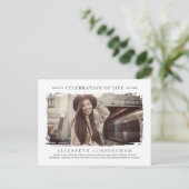 お祝いモダン写シンプル真 インビテーションポストカード (スタンド正面)