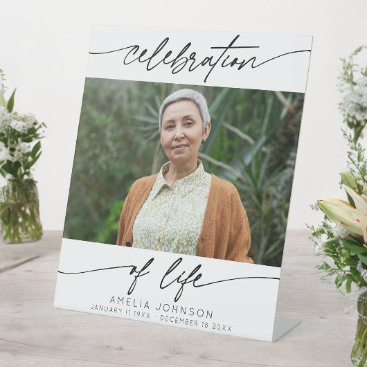 お祝いモダン写真葬儀 台座サイン