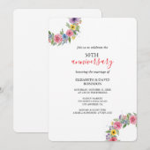 お祝いユニーク50周年結婚の 招待状 (正面/裏面)