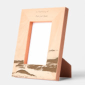 お祝いライフキープサケストーム海 レーザー彫刻フレーム (左)