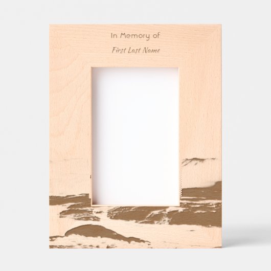 お祝いライフキープサケストーム海 レーザー彫刻フレーム (正面)