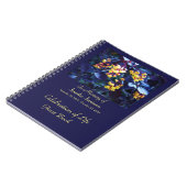 お祝いライフゲストブックゴールデンイエローフラワーズ ノートブック (左側)