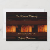 お祝いライフ招待状メモリアルキャンドル 招待状 (正面)