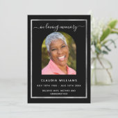 お祝いライフ葬儀ブラックアーチフォトプログラム 招待状 (スタンド正面)