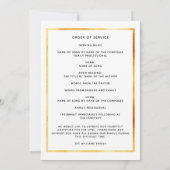 お祝いライフ葬儀ホワイトアーチ写真プログラム 招待状 (裏面)