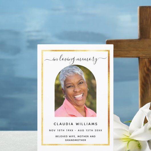 お祝いライフ葬儀ホワイトアーチ写真プログラム 招待状