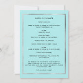 お祝いライフ葬儀淡い色のブルーフォトプログラム 招待状 (裏面)