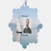 お祝いライフ記念セーラーセーリングボート オーナメントカード (左)