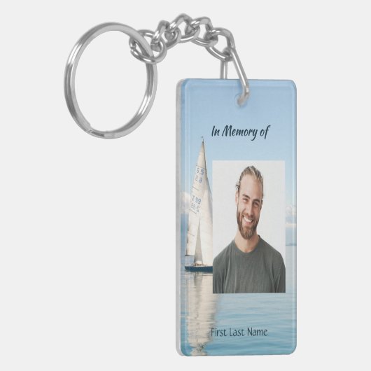 お祝いライフ記念セーラーセーリングボート キーホルダー (正面左)