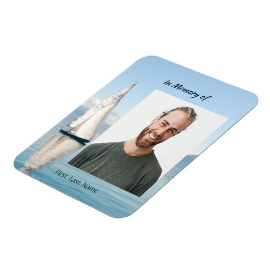 お祝いライフ記念セーラーセーリングボート マグネット (左側)