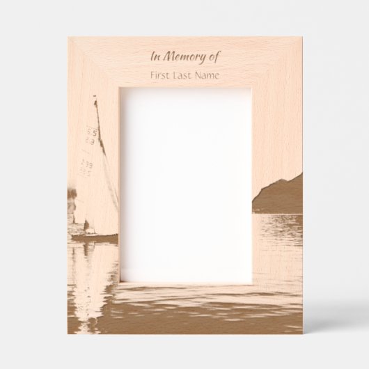お祝いライフ記念セーラーセーリングボート レーザー彫刻フレーム (正面)