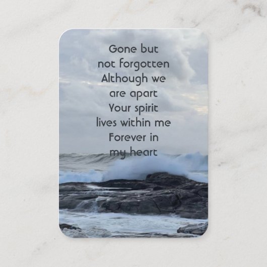 お祝いライフKeepsake Storm Cloud海波 名刺 (裏面)