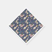 お祝いラマ模様 スタンダードカクテルナプキン (角)