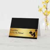 お祝いレストラン 新しい名刺 カード (黄色い花)