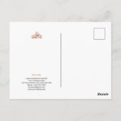 お祝い不動産エージェントピンクの花 ポストカード (裏面)