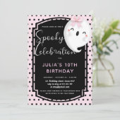 お祝い不気味幽霊ガール誕生日 招待状 (スタンド正面)