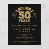 お祝い予算内で50周年記念写真招待状 (正面)