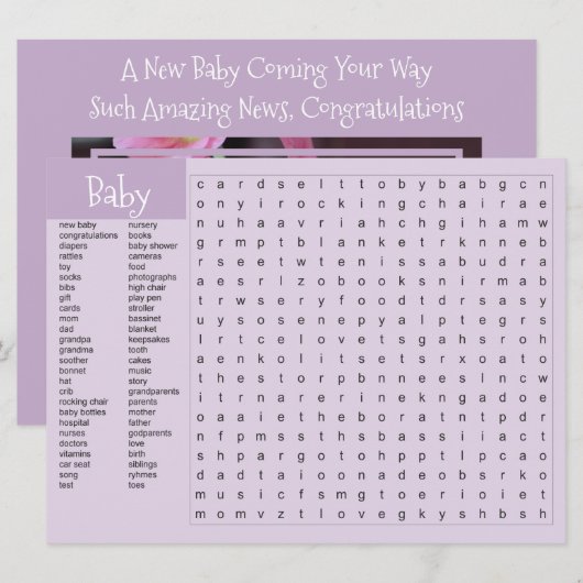 お祝い事を聞いた 案内状 (正面/裏面)