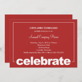 お祝い企業の/ビジネスパーティーInvita 招待状 (正面/裏面)