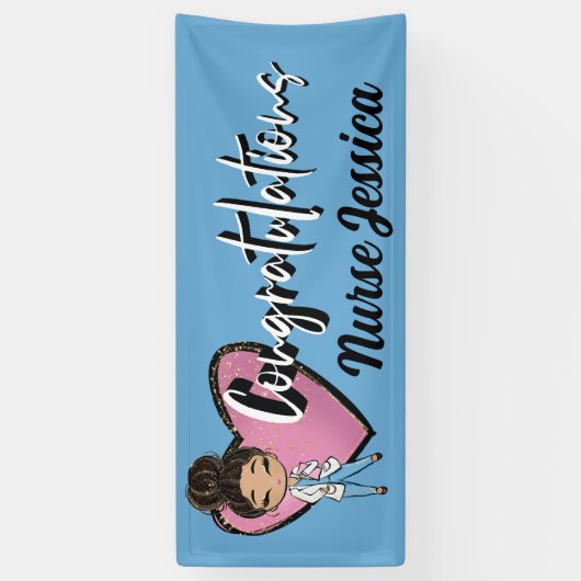 お祝い医用RNナース 横断幕 (縦)