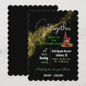 お祝い友人集まる 招待状 (正面/裏面)