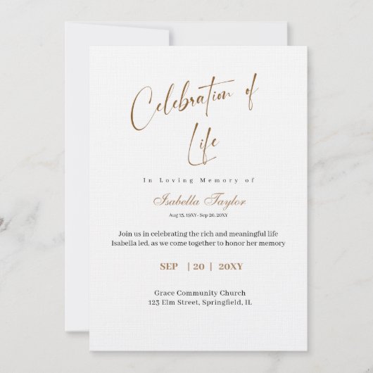 お祝い命日 招待状 (正面)