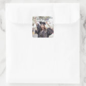 お祝い大学院写真ハイグスクール大学 スクエアシール (バッグ)