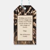 お祝い大晦日の金ゴールド花火の写真 ギフトタグ (裏面)