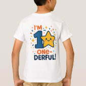 お祝い子供の誕生日 Tシャツ (裏面)