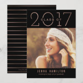 お祝い年 エディット可能 カラー 卒業おめでとうカード 案内状 (正面/裏面)