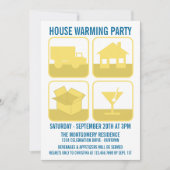 お祝い引っ越し祝いパーティーパーティの招待状 招待状 (正面)