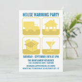 お祝い引っ越し祝いパーティーパーティの招待状 招待状 (スタンド正面)