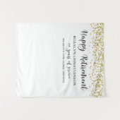 お祝い引退ゴールドコンフェッティスクリプトパーソナライズド タペストリー (正面(横))