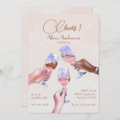 お祝い応援グラストースト誕生日 招待状 (正面/裏面)