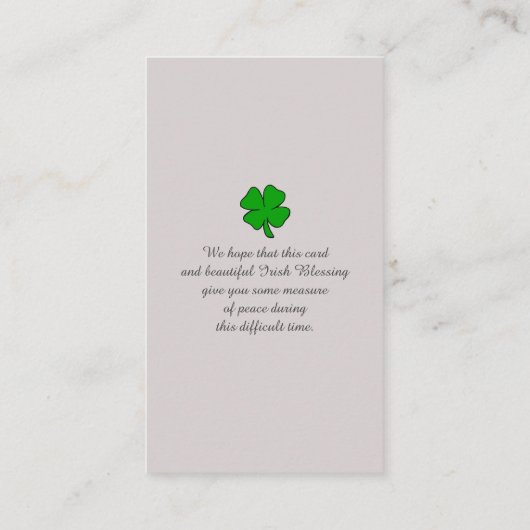 お祝い慰霊票 名刺 (裏面)