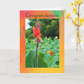 お祝い折り畳みグリーティングカード(Jo Images) カード (黄色い花)