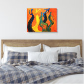 お祝い抽象芸術 キャンバスプリント (インサイチュ (寝室))