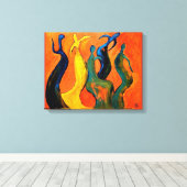 お祝い抽象芸術 キャンバスプリント (インサイチュ (ウッドフロア))