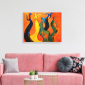 お祝い抽象芸術 キャンバスプリント (インサイチュ (リビング))