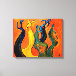 お祝い抽象芸術 キャンバスプリント