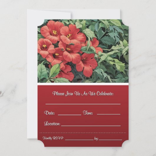 お祝い招待状 (正面)