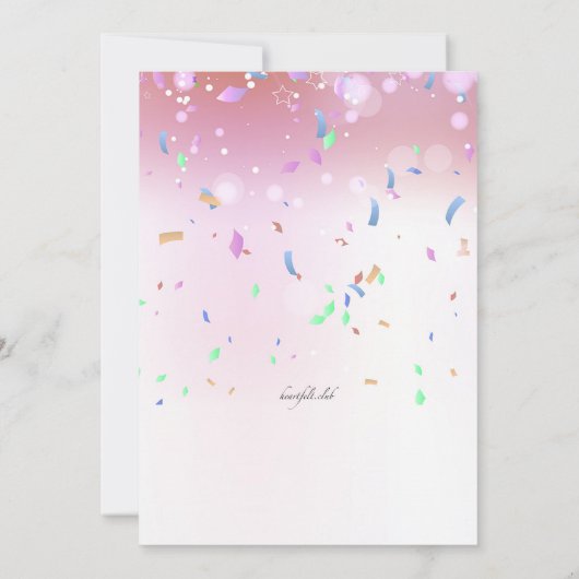 お祝い招待状 招待状 (裏面)