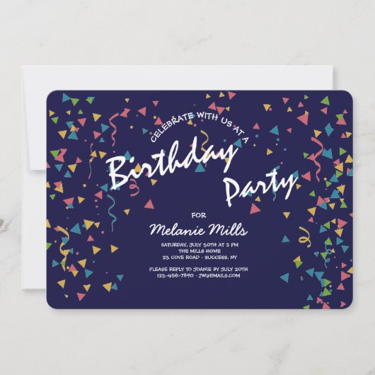 お祝い招待状 招待状 (正面)